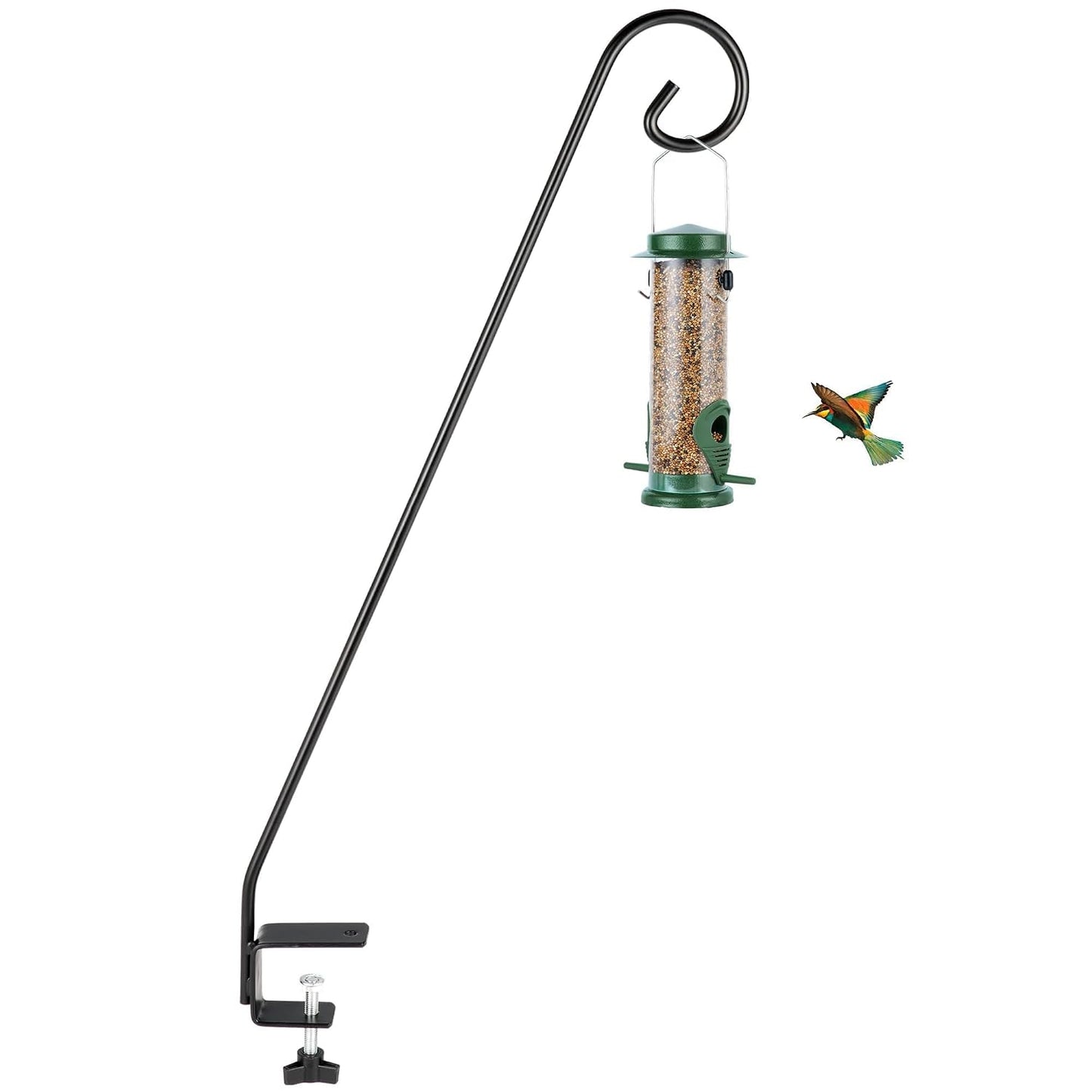 Heavy Duty Extensible Deck Hook - Adjustable for Hanging Bird Feeders, Plants, Suet Baskets, Wind Chimes, Lanterns
