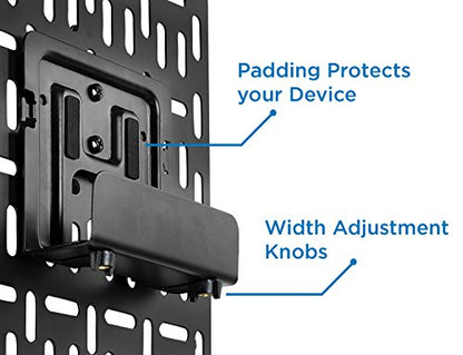 Mount-It! Cable Box Mount Behind TV, Universal, Steel | Adjustable bracket for streaming devices, router, modem & DVD players, mounts behind TV.