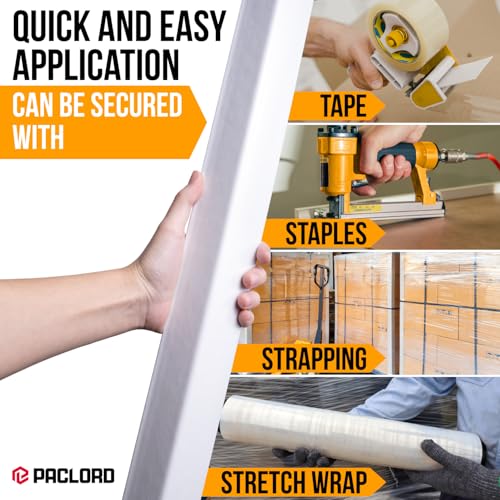 36" x 2" x 2" Reinforced Cardboard Edge Protectors, Pack of 48 | 0.12" Thick Medium-Duty Cardboard Corner Protectors for Shipping – American Quality V-Board Pallet Edge Protectors