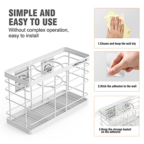 Hair Tool Organizer, Curling iron stands, Bathroom Organizer Basket Hair Supplies Organizer Storage Hair Dryer Holder- Wall Mount No Drilling | Curling iron holder Cabinet Door Bathroom Organizer for Hair Dryer, Curling Wands, Hair Straighteners White