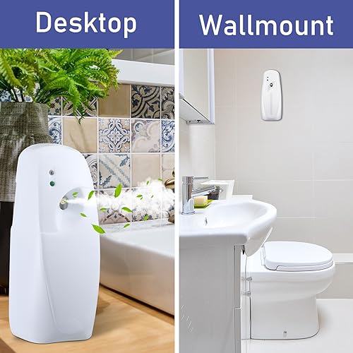 Uiifan 8 Pcs Automatic Air Freshener Spray Dispenser 8.27 x 3.15 x 3.15 Inch Wall Mounted Automatic Air Freshener Dispenser Mist Adjustable Fragrance Aerosol Spray Sprayer for Room
