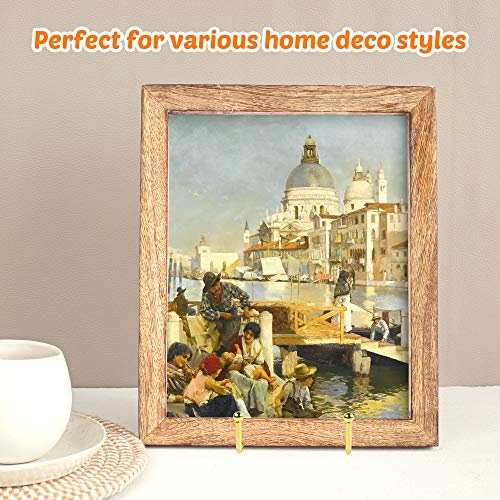 Mocoosy 2 Pack 6 Inch Plate Stands for Display, Gold Metal Display Stands | Square Wire Easel Stand, Plate Holder Display Stands, Frame Stands for Pictures, Photos, Decorative Platters, Table Arts