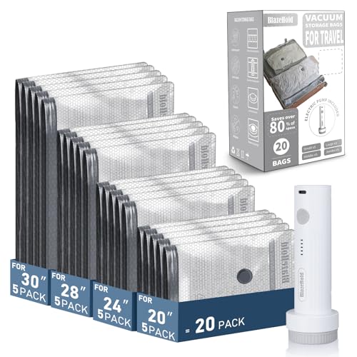 20 Pack Cordless Travel Vacuum Bags Set, Thickened... (20 Count)