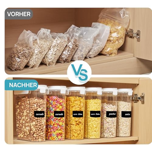 Vtopmart Cereal Containers Set, 3 PCS, 135.2oz/4L
