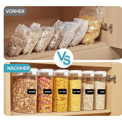 Vtopmart Cereal Containers Set, 3 PCS, 135.2oz/4L