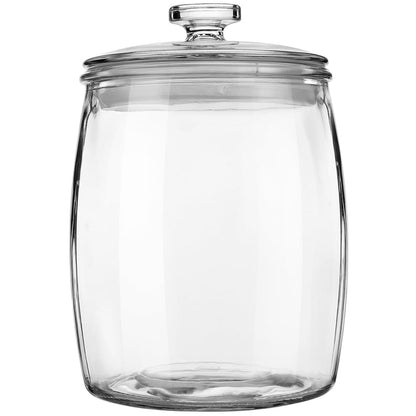 Wide Mouth Glass Jar with Airtight Lid, 1/2 Gal Clear Container