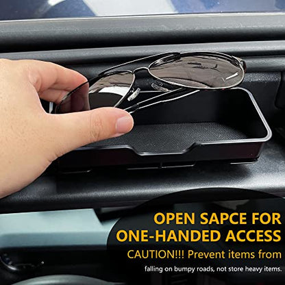 Sunglasses Holder for Ford Bronco 2/4 Door 2021-2026 Accessories | Sun Visor Organizer for Card, Glasses, Sunglass Storage, No Drill, Hanging Box for Bronco Off-road, Not for Bronco Sport SUV