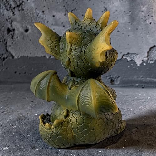Top Brass Dragon Eyeglasses Holder Stand – Resin Glasses Holder for Desk, Nightstand & Office – 4 ½” Tall Fun Cute Figurine Eyewear Organizer with Soft Pads – Holds Various Types