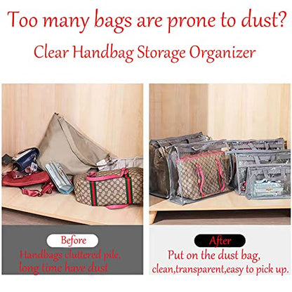 Dust Bags for Handbags Storage Organizer,Moisture Proof Dust,Brown,XL | Dust Bags for Handbags,Handbag Storage Organizer Dust Bags for Moisture Proof Dust Cover with Zipper and Handle,Brown-XL