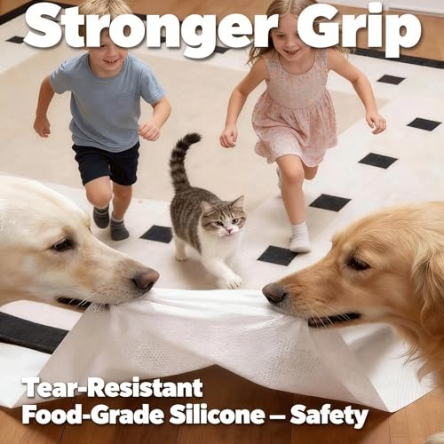 Mayhawk Non-Slip Rug Gripper Pad: Residue-Free Silicone, Hard Floors, 2X3Ft | Vacuum Tech for stronger grip; adhesive-free, BPA-free, low-profile, odorless, washable, reusable, safe for hardwood/tile/LVP