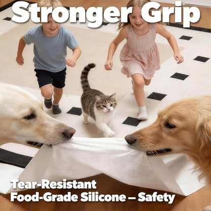 Mayhawk Non-Slip Rug Gripper Pad: Residue-Free Silicone, Hard Floors, 2X3Ft | Vacuum Tech for stronger grip; adhesive-free, BPA-free, low-profile, odorless, washable, reusable, safe for hardwood/tile/LVP