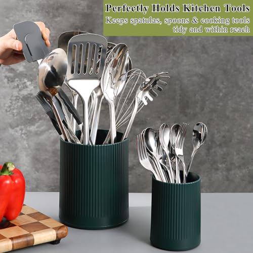 360° Rotating Utensil Holder, 6.3''+4.7'' Plastic... (2.Green)