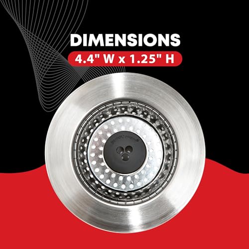 SinkShroom Revolutionary Clog-Free Sink Strainer Basket, 2-Pack, Stainless Steel