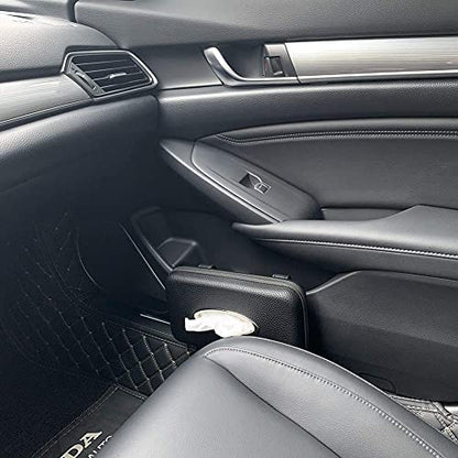 Car Tissue Holder, Sun Visor Napkin Holder, Car Visor Tissue Holder, PU Leather Backseat Tissue Case Holder for Car,Vehicle (Black)