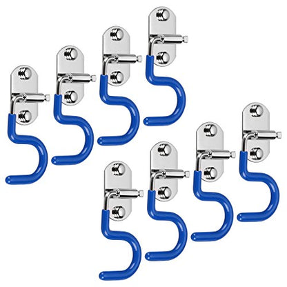 Sumnacon Mop Broom Holder Organizer, 8 Pcs S-Type Wall Mounted Cleaning Tools Organizer, Space Saver Brooms Mops Rakes Hooks Rack, Stainless Steel Heavy Duty Brooms Mops Hook for Kitchen Garage