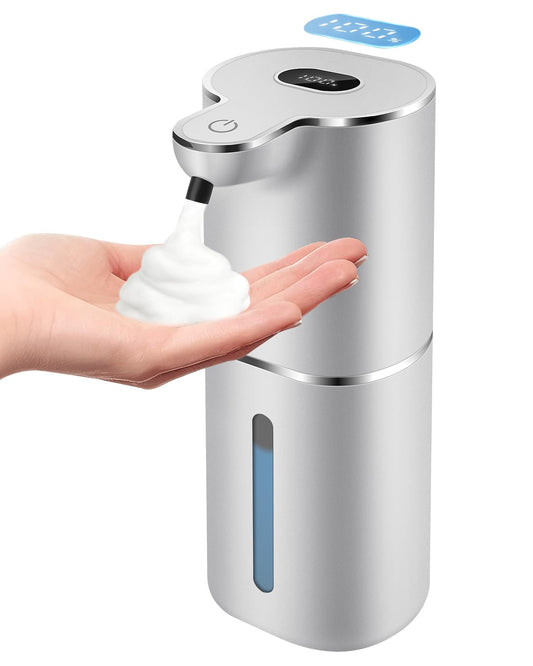 Automatic Foaming Soap Dispenser with Digital Disp... (Silver | Plastic)