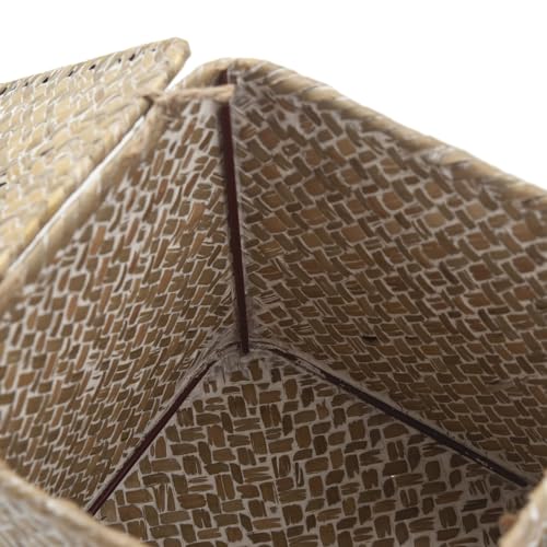 Seagrass Square Tissue Box Cover Woven Napkin Holder Decorative for Bathroom Farmhouse (Whitewash, 5.5 x 5.5 x 5.5 Inch)