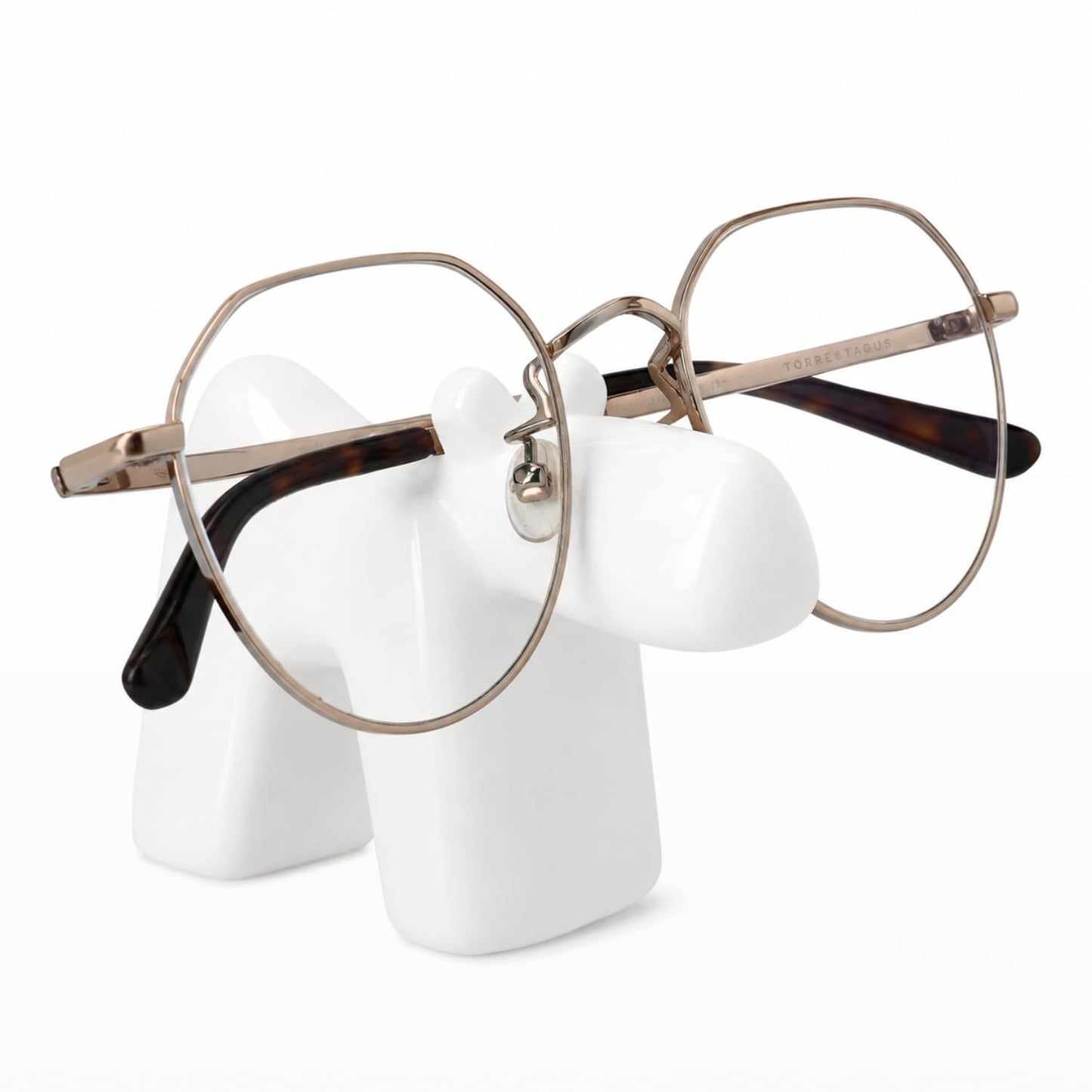 Torre & Tagus Rover Dog Eyeglass Holder Stand, Glasses Holder for Nightstand or Desk, Cute Funny Animal Glasses Stand, Decorative Eyewear Organizer