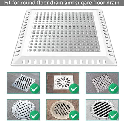 Aojuxix Shower Drain Hair Catcher/Drain Protector/Shower Drain Cover | Stainless Steel and Silicone Hair Trap for Bathroom Floor Drain (Patented Product)