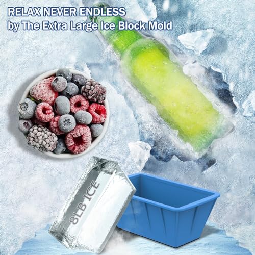 Extra Large Ice Cube Molds 2Pack 16LB Silicone Large Ice Cube Molds for Cold Plunge Tub,Reusable Ice Cube Trays for Freezer,Ice Block Molds for Home Ice Bath,Cold Plunge Accessories,Ice Bath Chiller