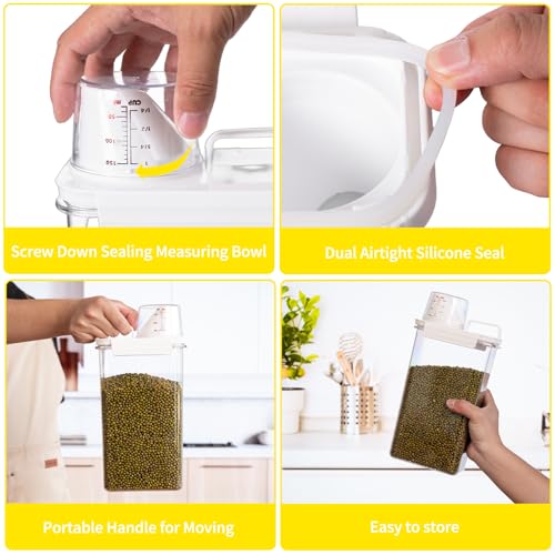 Rice Container,Rice Storage Container,3-5 Lbs Tcereal Storage Container | Suitable for Home Kitchen Rice, Soybean Food Storage,Pet Food Storage Containers