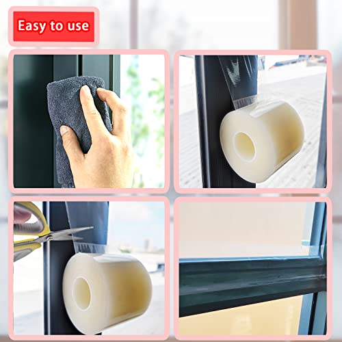 Window Sealing Tape, Window AC Insulation Tape, 3 Inch x 165 FT(55 Yards) | Waterproof Blocker for Cold Heat Air, Windproof, No Residue Strong Adhesive