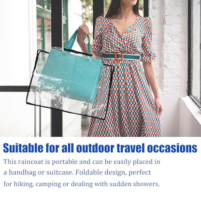 Rain Slicker for Handbags EVA Handbag Cover Purse Tote Protector Handbag Bag Protective Cover (Rectangle)