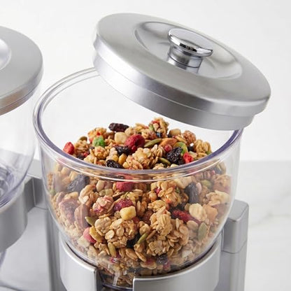 Zevro /GAT202 Indispensable Dry Food Dispenser, Dual Control, Silver