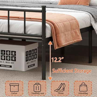 Full Metal Bed Frame,Steel Slat Support,Noise Free,Easy Assembly
