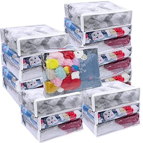 20Pcs Large Clear Vinyl Zippered Storage Bags With... (20 Count)