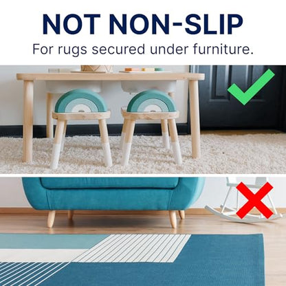 RUGPADUSA - Cloud Comfort Memory Foam - 8'x10' - 7/16" Thick - Luxurious Cushioned Rug Pad - Water Resistant