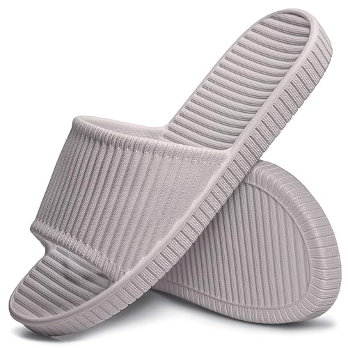 Shower Shoes, Women & Men’s Shower Slippers, Slide... (2 Count | Grey)