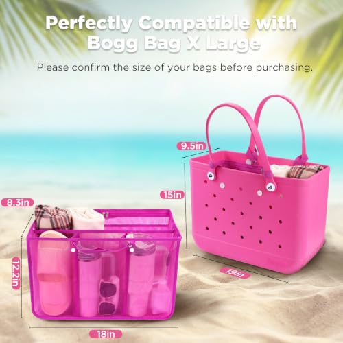 OUTXE Beach Bag Organizer Insert Divider for XL Bogg Bags Beach Tote | Lightweight Mesh Insert Accessories for Original XL Bogg Bags, Beach Tote Bags Insert for Organizing