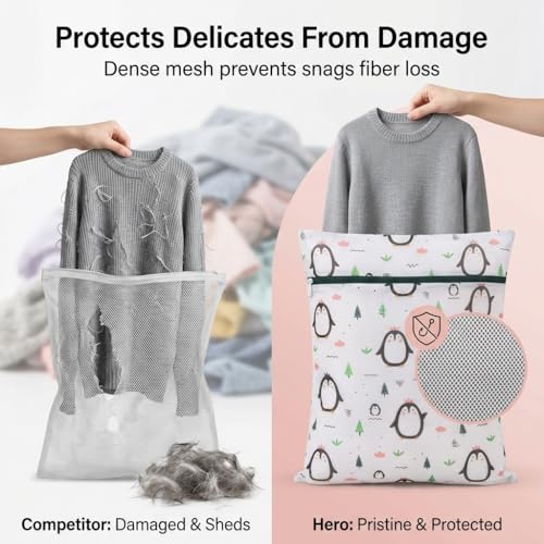 Mesh Laundry Bags for Delicates – 5-Pack (Bra Bag + S/M/L/XL) | Durable Honeycomb Mesh, Protects Clothing in Washer & Dryer, Travel Organizer – Ideal for Bras, Lingerie, Sweaters