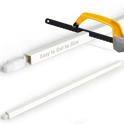 24 Inch Replacement Towel Bar for Ceramic Holder - Cut to Fit Any Size, Spring Loaded Adjustable Plastic Towel Rod for Porcelain Holders, No Demolition Installation, Rental & Vintage Bathroom Friendly