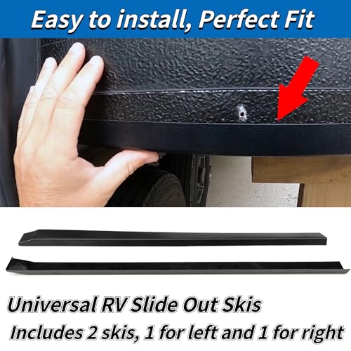 RV Slide Out Ski Set, RV Floor Saver Corner Edge Protector Tracks Prevent Sticking/Catching (Do Not Include Butyl)