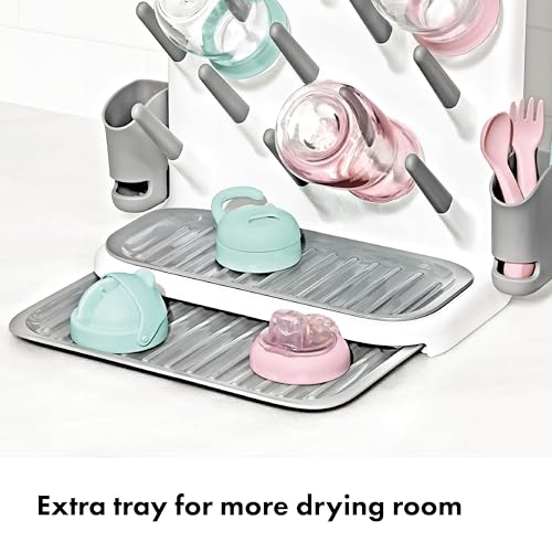 OXO Tot Expandable Baby Bottle Drying Rack, Space-Saving