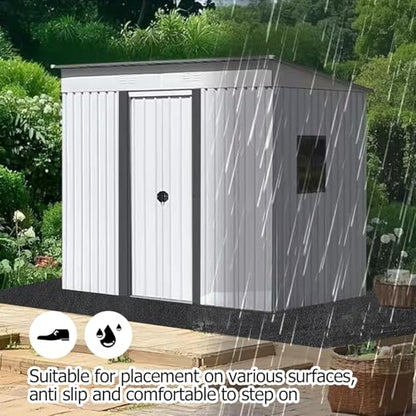 6x4FT Outdoor Storage Shed Floor Mat, Tent Carpet for Camping Furniture | Waterproof Washable with Non Slip Backing, Felt Top & PE Backing, Soft Furniture Cover Carport dust Oil Mat-Tool