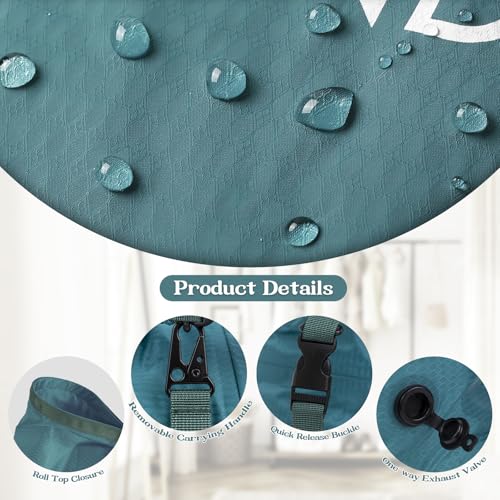 Travel Laundry Bag, Vacuum Compression Dirty Clothes Travel Bag | Waterproof Wet/Dry Space-Saving Laundry Storage Organizer, Smell Proof Storage Bag for Clothing, Swimming, Yoga, Gym, Camping