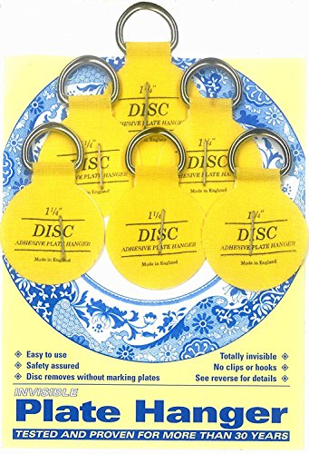 Flatirons Disc Adhesive Plate Hanger Set (6-1.25 Inch Hangers)