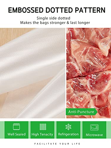 Syntus 11" x 150' Vacuum Sealer Bags Rolls Keeper with Cutter Dispenser | BPA Free, Commercial Grade, Heavy-Duty, Microwave Sous Vide Cooking, Meal Prep, Custom Length, Precise Cuts, for Food Storage
