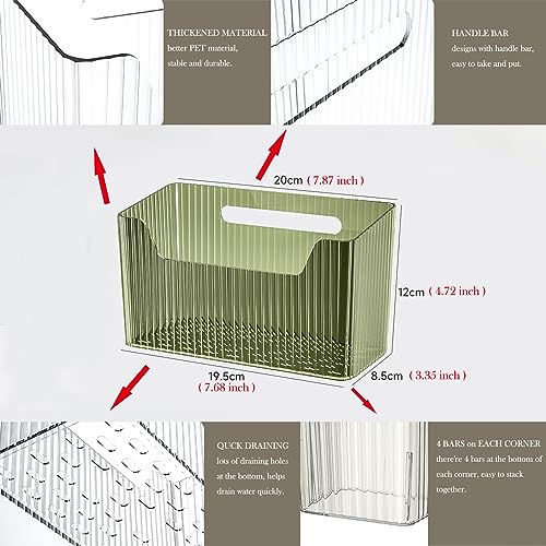 Lae Nuvole Adhesive Cabinet Door Organizer, 2 Pack Wall Shower Caddy, Green | 4 Adhesive Straps, No Drill Wall Mount, Renter Friendly, BPA-free stackable; Fits Bathroom, Kitchen, Apartment, Pantry, RVs