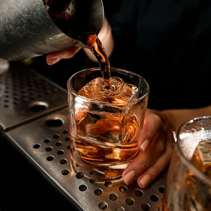Large Ice Cube Tray: 2024 Upgraded Silicone Square Ice Cube Mold For Whiskey, New Upgraded 2 Inch Large Cubed Ice Trays for Cocktail, Big Cube Ice Maker Mold (2 Pack, Black)