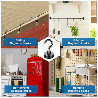 LOVIMAG Magnetic Hooks, Cruise Essentials 2026, 30 Pack-30LBS | Heavy Duty Strong Magnet Hook for Cruise Cabin, Refrigerator Fridge, Ship, Classroom, Kitchen Grills, Black