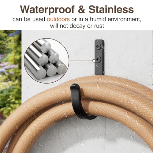 20-Pack Wall Hooks for Hanging Towel/Coat - 22LB Screw in Metal Hanger Wall Mount, for Outdoor, Closet, Door, Bathrooms, for Backpack, Robe, Black