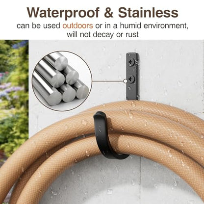 20-Pack Wall Hooks for Hanging Towel/Coat - 22LB Screw in Metal Hanger Wall Mount, for Outdoor, Closet, Door, Bathrooms, for Backpack, Robe, Black
