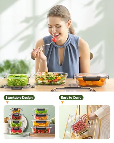 40 PCS Glass Food Storage Containers with Lids