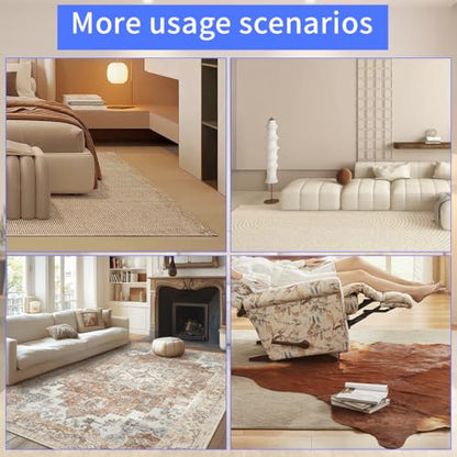 Extra Large Area Rug Cushioned Pad, 8x10 Ft Thick Felt Pad for Hardwood Floors, Keeps Rug in Place Soft