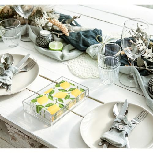 Napkin Holder, Acrylic Napkin Holder for Table Clear Hand Towel Holder for Bathroom 9x5x1.8 Inch Napkin Tray for Kitchen Dinner Hotel, Acrylic Tray for Paper Napkin, Bathroom Accessories