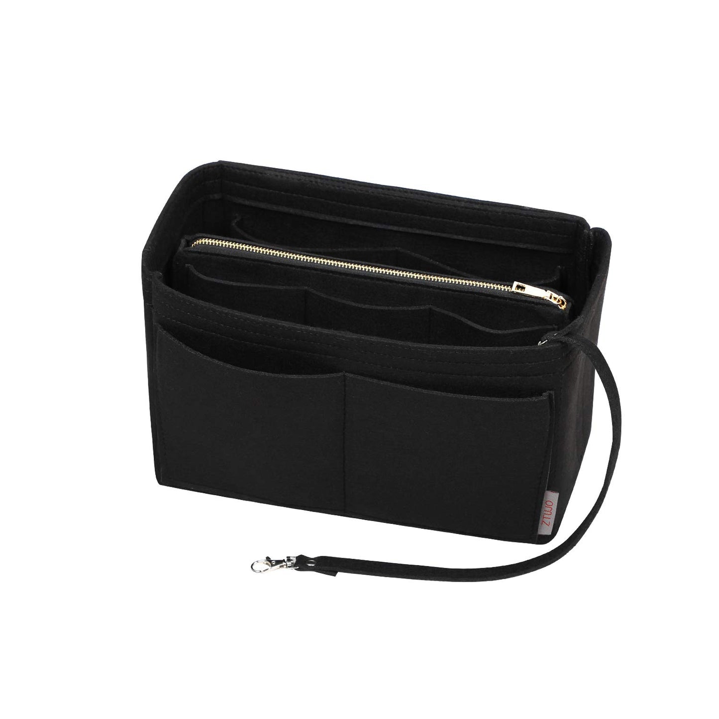 ZTUJO Purse Organizer Insert, Felt Bag Organizer with Metal Zipper, Handbag & Tote Shaper, For Speedy Neverfull Tote, 7 Sizes